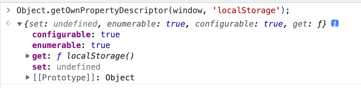 localStorage的getOwnPropertyDescriptor localStorage的getOwnPropertyDescriptor-蚊子的前端博客
